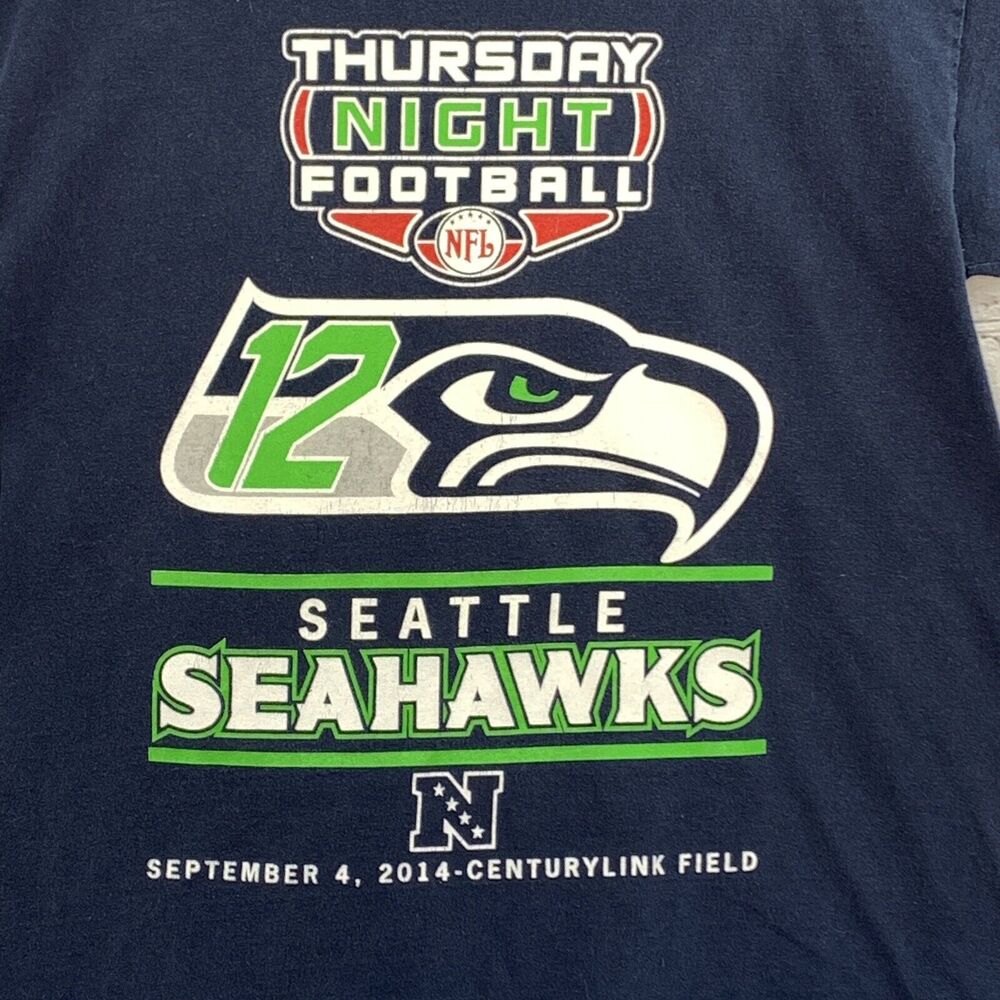 Seattle Seahawks Tshirt Mens Large 2014 Thursday Night Football Gildan Crew Neck - Picture 2 of 12